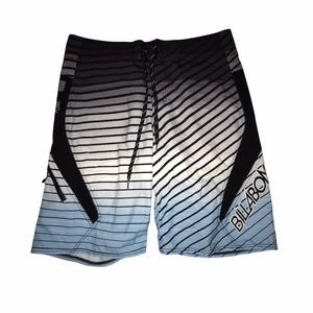Men's Billabong Blue & Black Swimsuit Board Shorts